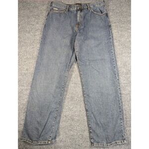 Vintage Baggy Calvin Klein Jeans Mens 38 Blue Dark Wash Loose Skater‎ Y2K 36x30
